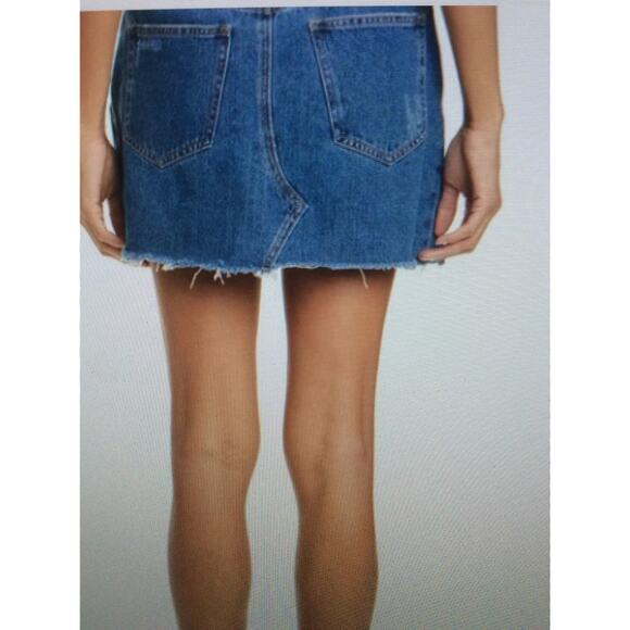 NWT free people size 27 We The free Saratoga blue denim skirt - Picture 3 of 7